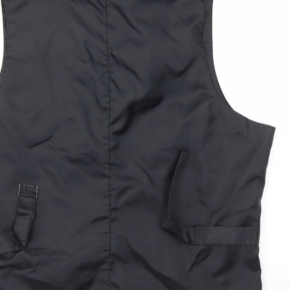 Preworn Mens Black   Jacket Suit Waistcoat Size 40