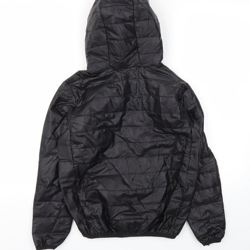 Preworn Boys Black   Basic Coat Coat Size S
