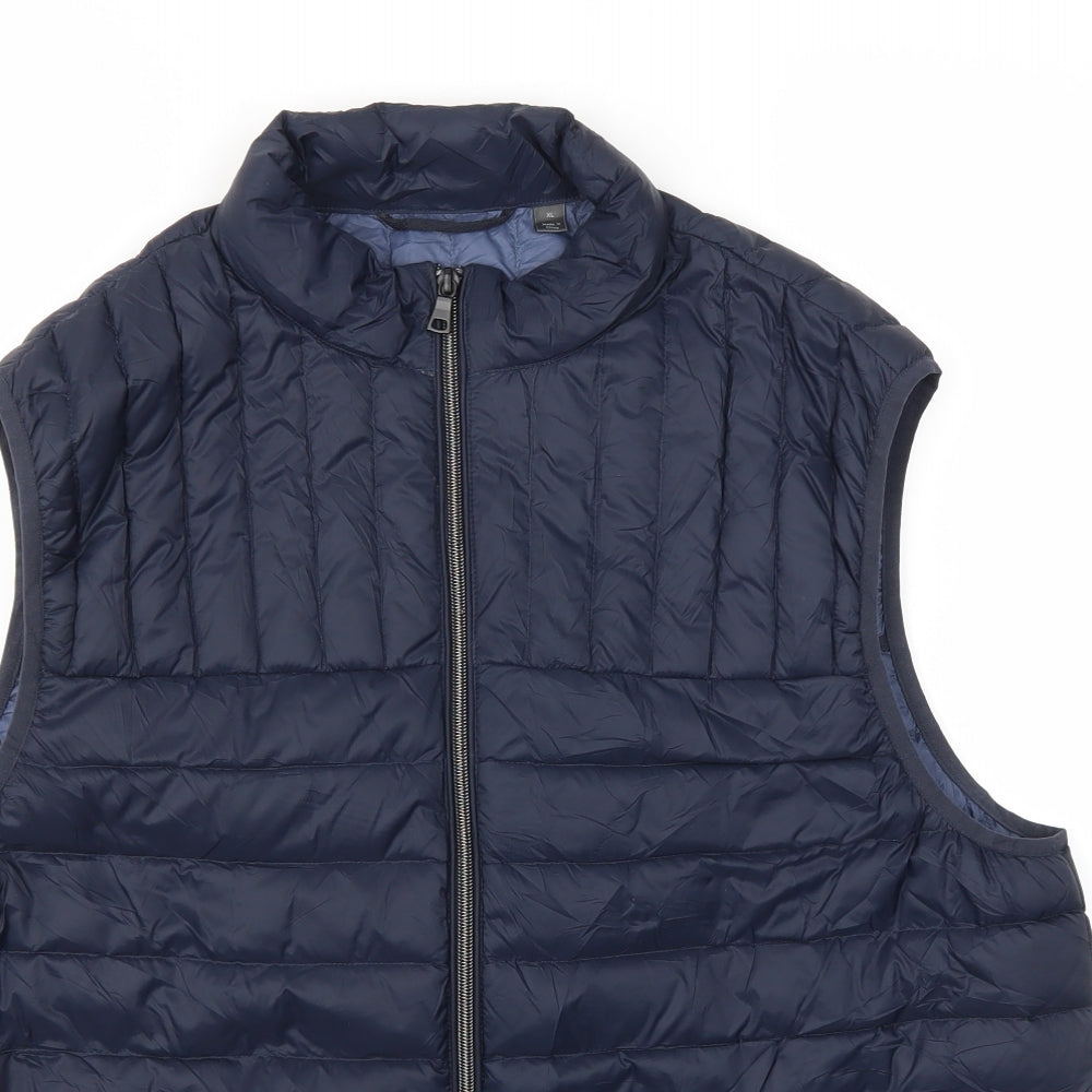 M&S Mens Blue   Gilet Coat Size XL