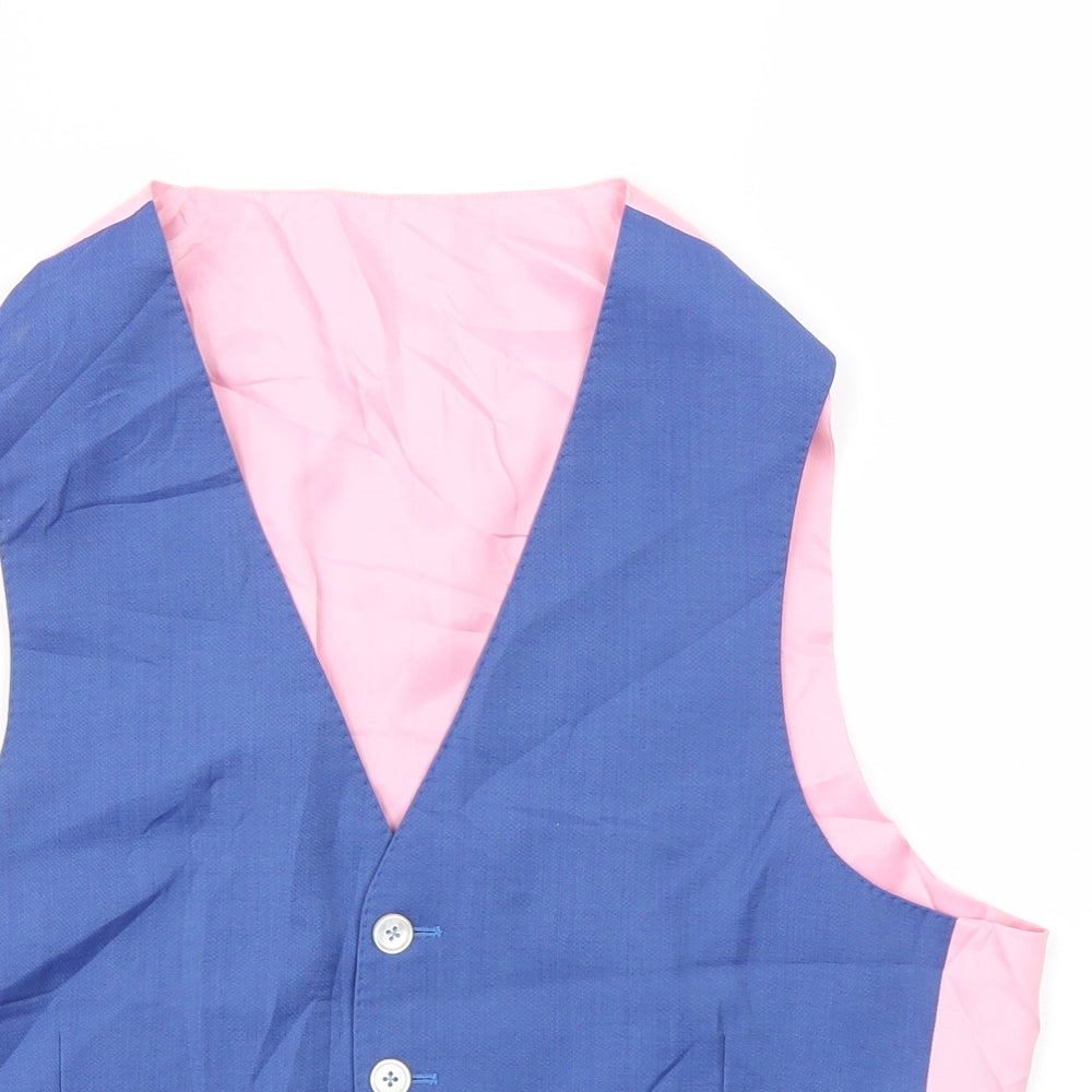 MOSS Mens Blue   Jacket Suit Waistcoat Size 40