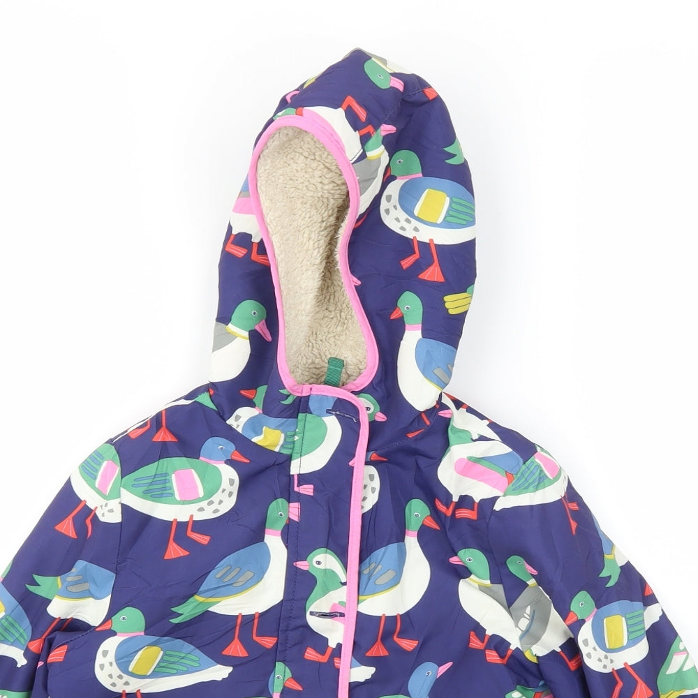 Mini Boden Girls Multicoloured Animal Print  Basic Coat Coat Size 4-5 Years