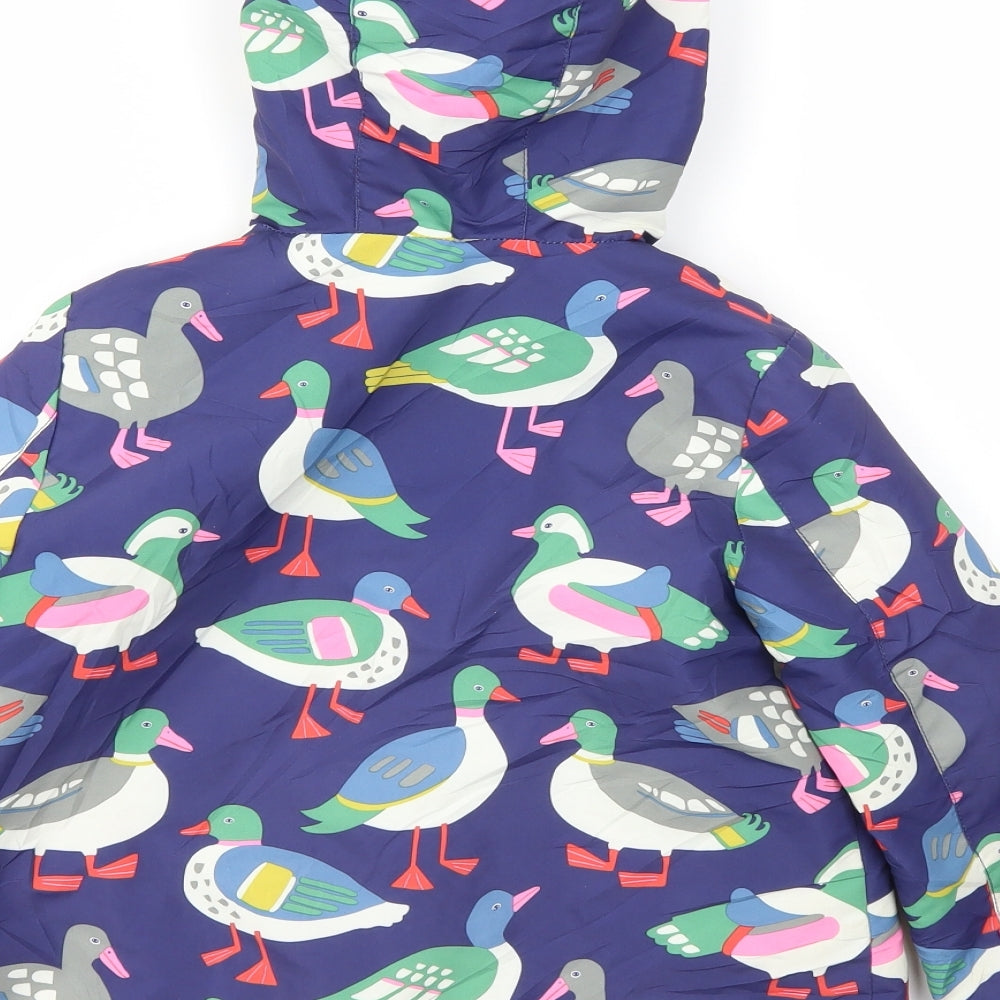 Mini Boden Girls Multicoloured Animal Print  Basic Coat Coat Size 4-5 Years