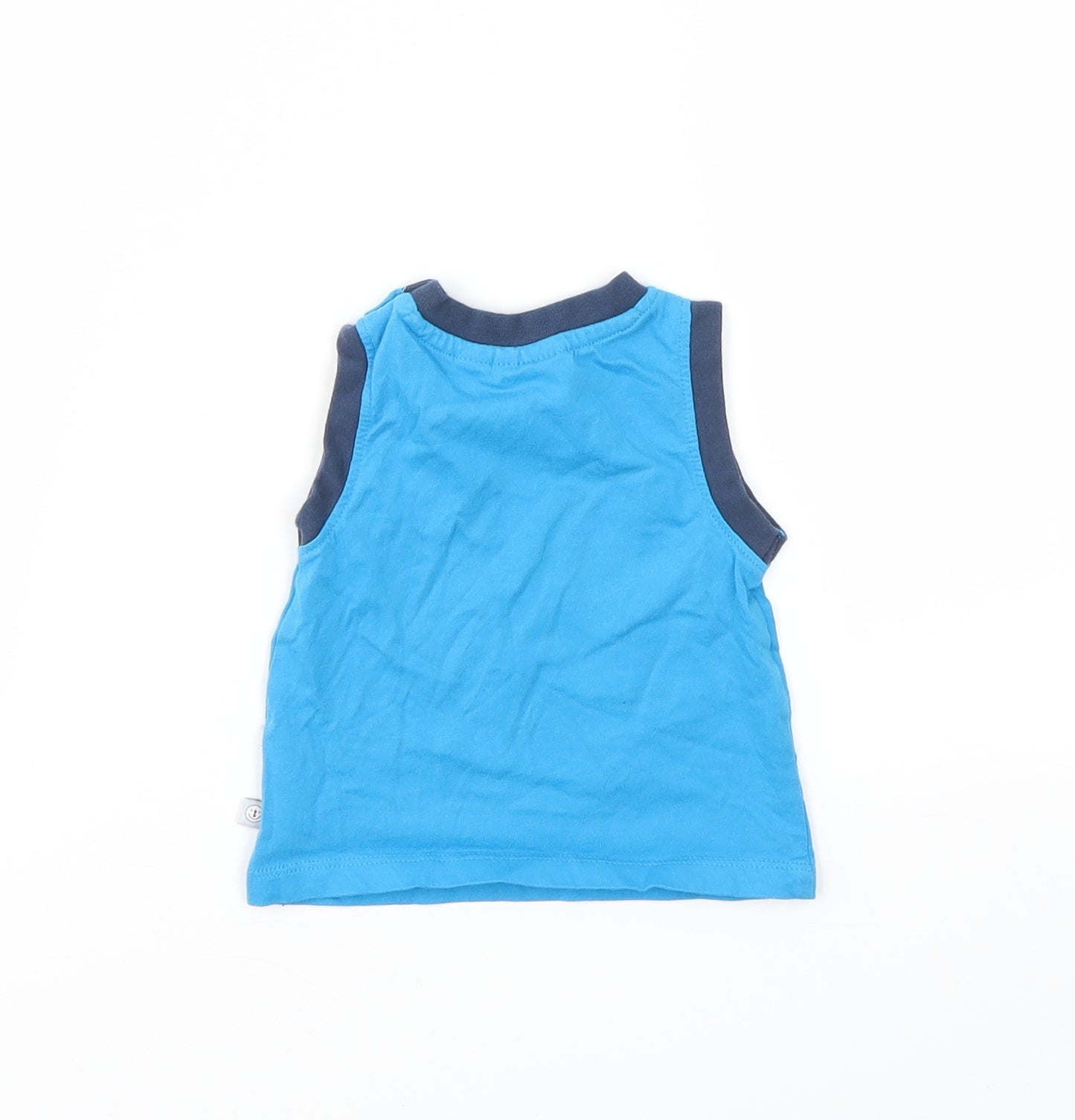 Liegelind Boys Blue Animal Print  Basic T-Shirt Size 3-6 Months