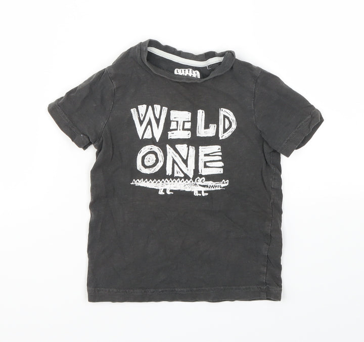 TU Boys Grey   Basic T-Shirt Size 2 Years