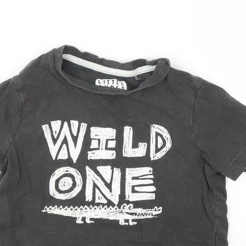 TU Boys Grey   Basic T-Shirt Size 2 Years