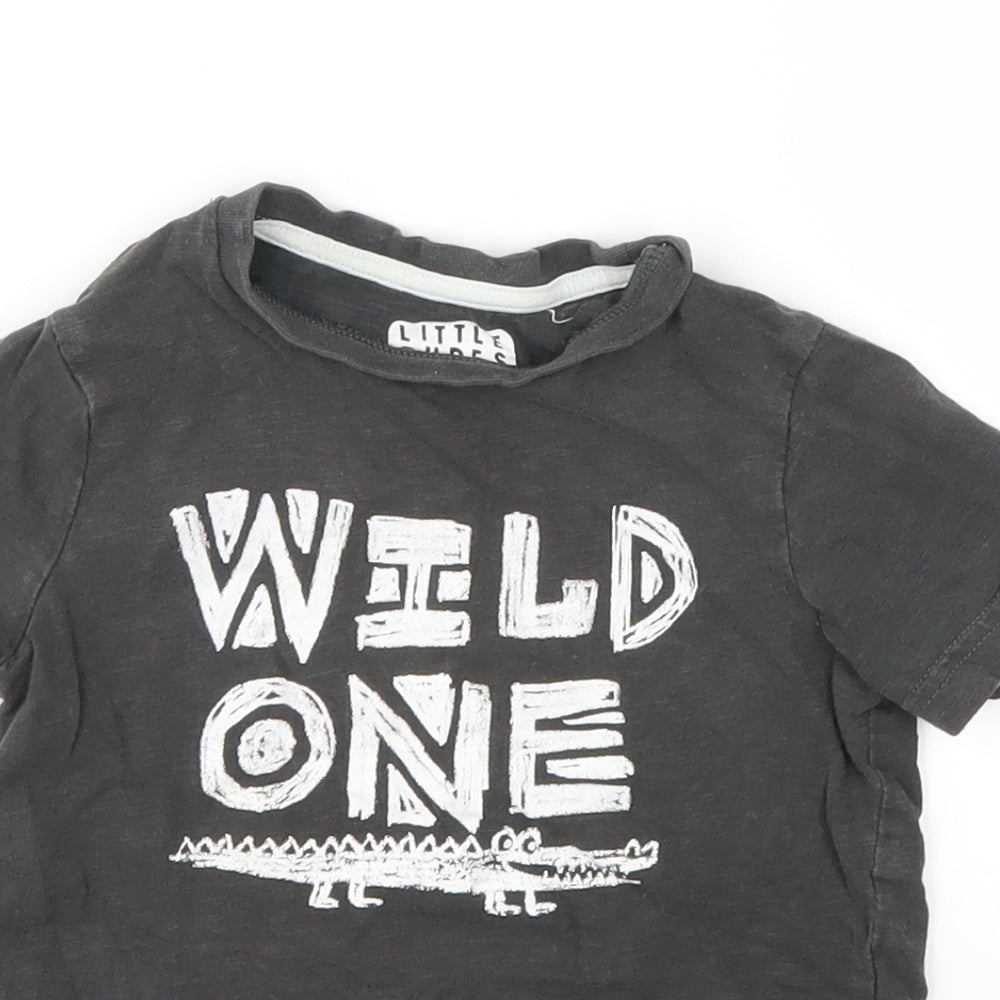 TU Boys Grey   Basic T-Shirt Size 2 Years