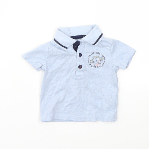 George Boys Blue   Basic T-Shirt Size 3-6 Months