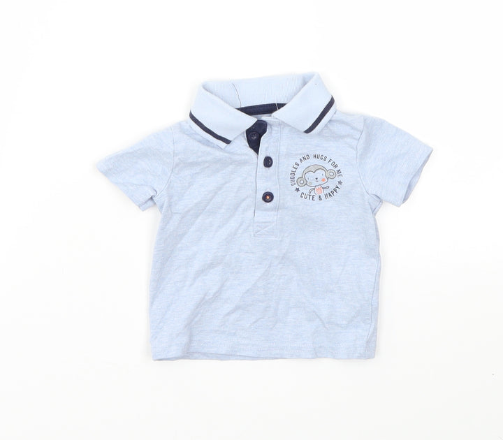 George Boys Blue Basic T-Shirt Size 3-6 Months