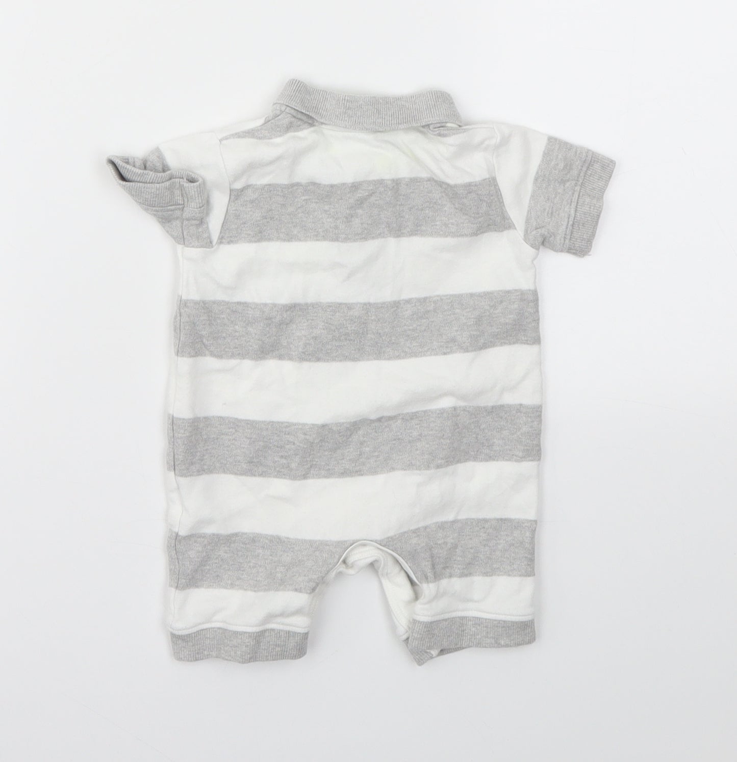 George Boys Grey Striped  Catsuit One-Piece Size 3-6 Months