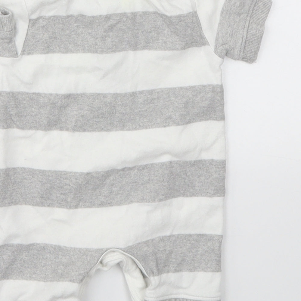 George Boys Grey Striped  Catsuit One-Piece Size 3-6 Months