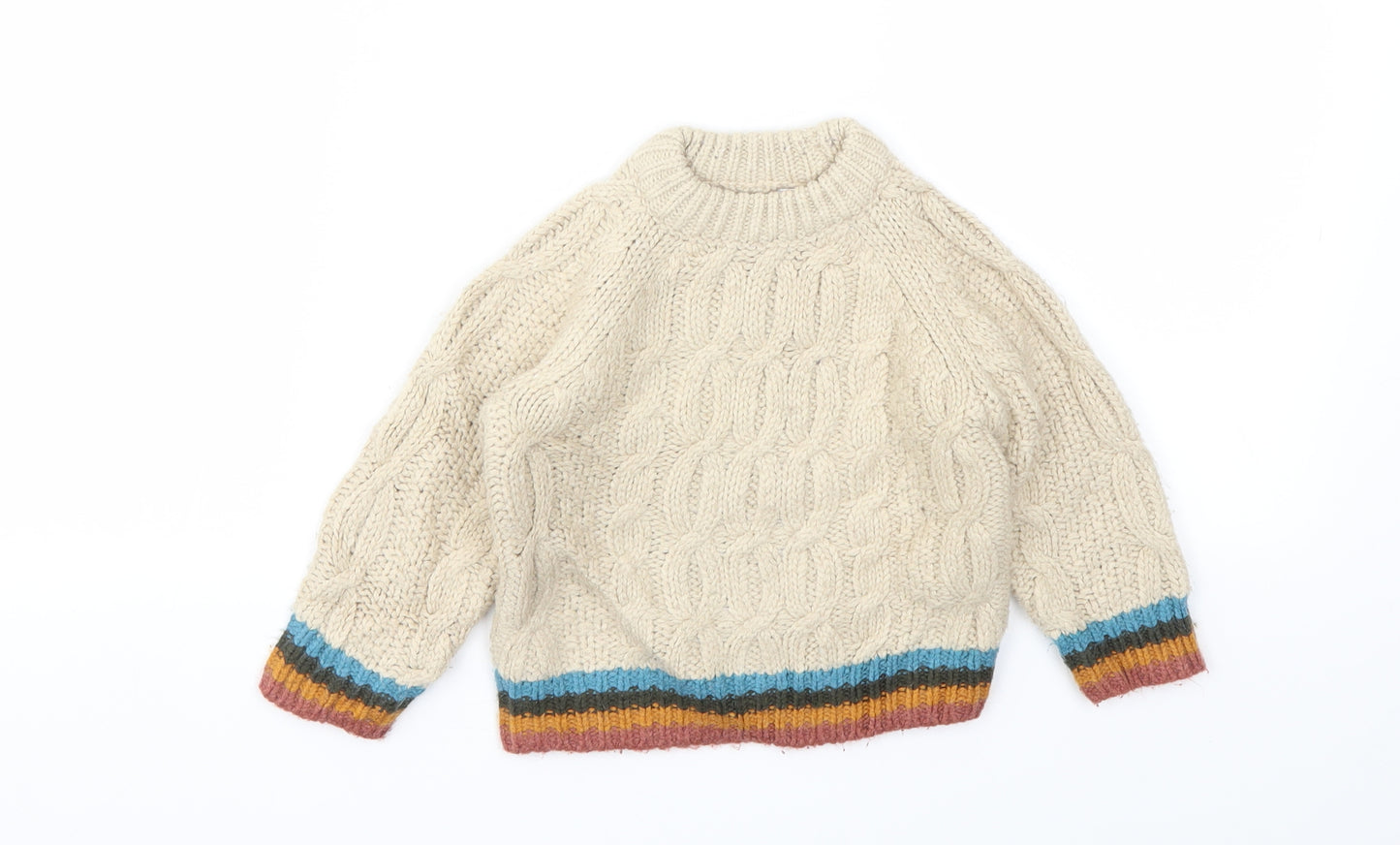 Zara Girls Beige   Pullover Jumper Size 9-12 Months