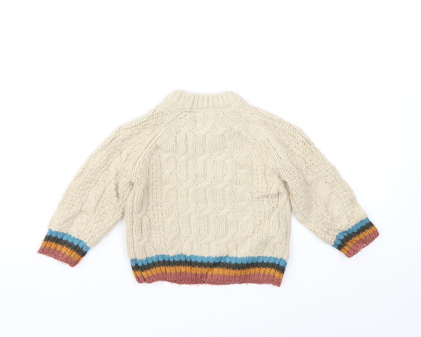 Zara Girls Beige   Pullover Jumper Size 9-12 Months