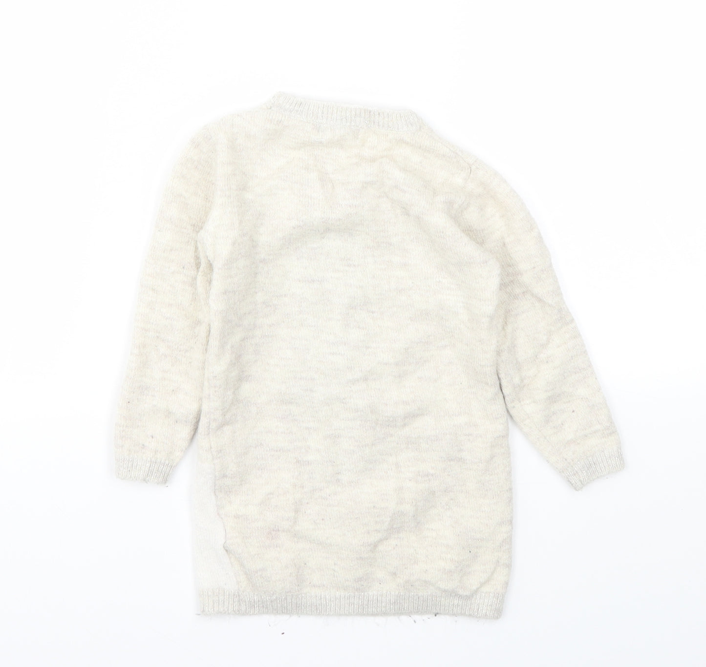 Primark Girls Beige Animal Print  Pullover Hoodie Size 3-4 Years