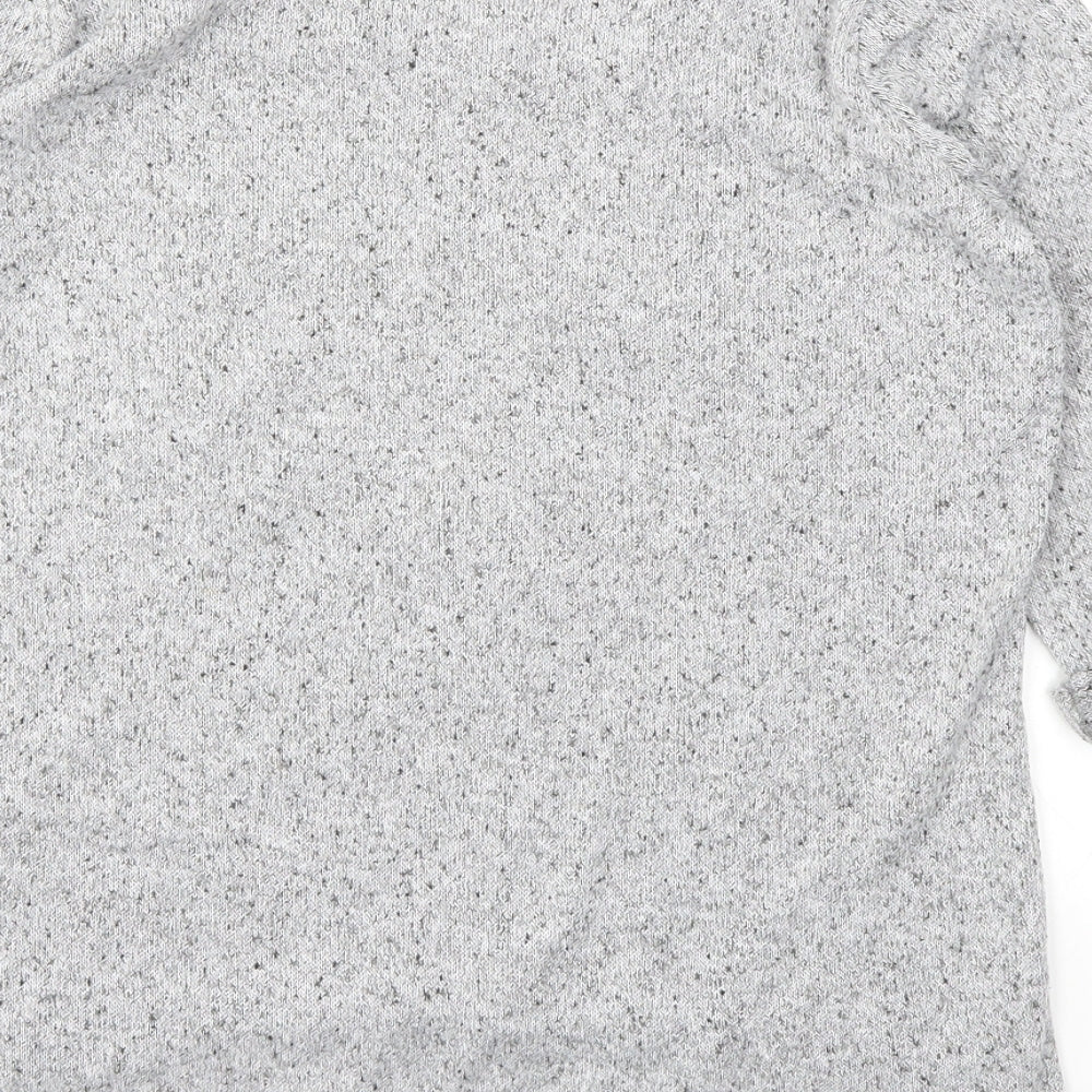 New Look Womens Grey Geometric  Basic T-Shirt Size 8