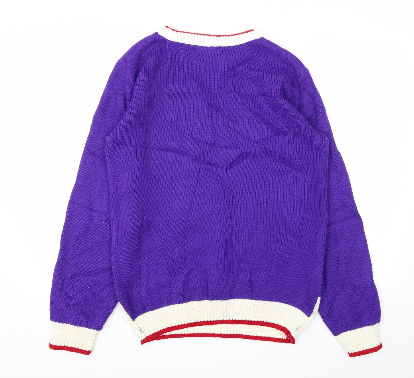 BONNOCKBURN Mens Purple Animal Print  Pullover Sweatshirt Size S