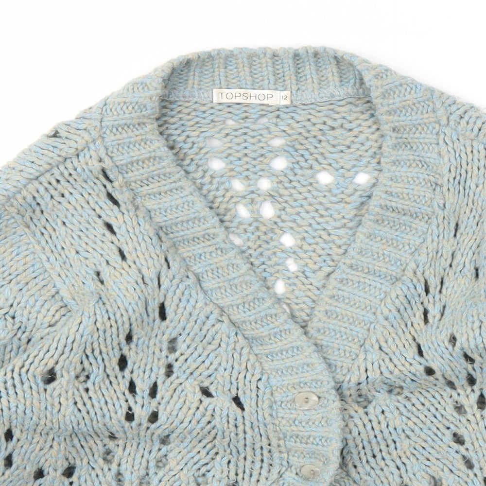 Topshop Womens Green   Cardigan Jumper Size 12
