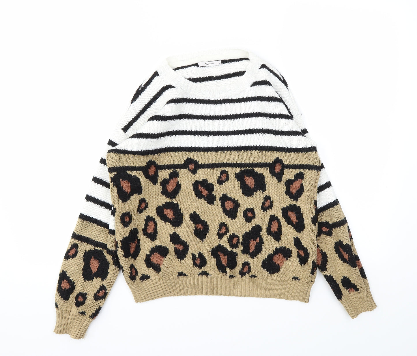 TU Womens Multicoloured Animal Print  Pullover Jumper Size 8