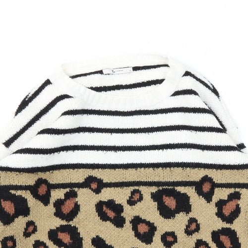 TU Womens Multicoloured Animal Print  Pullover Jumper Size 8