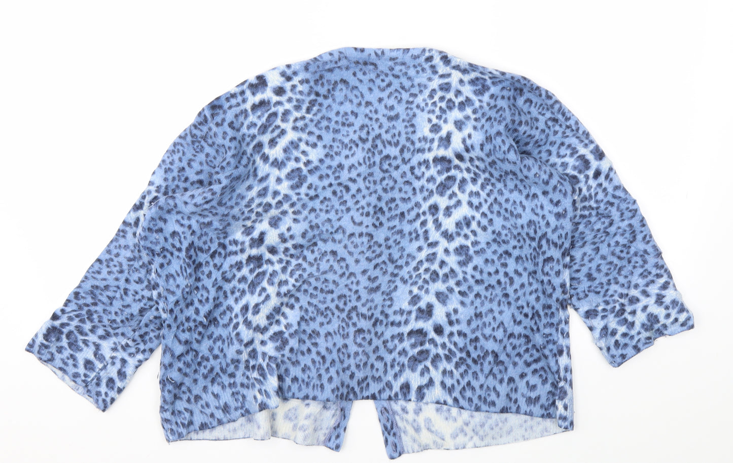 M&S Womens Blue Animal Print  Cardigan Jumper Size 22