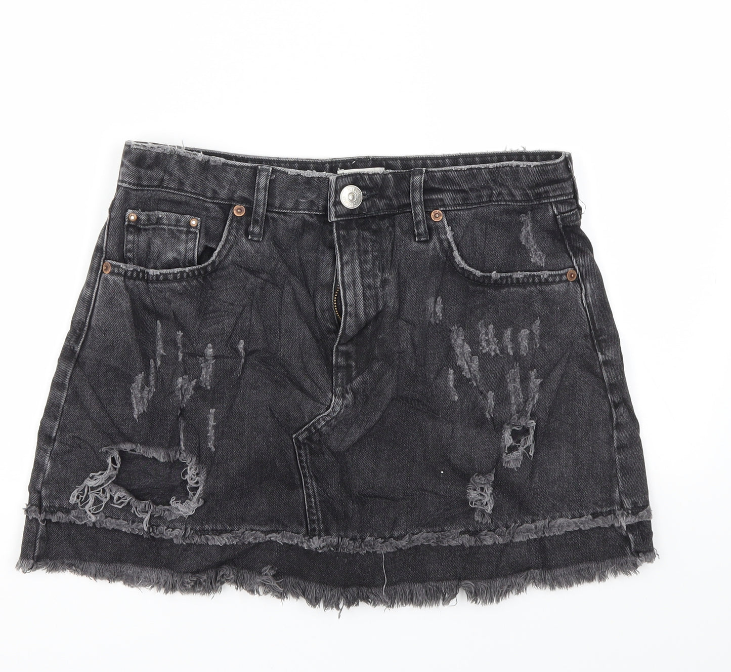 River Island Womens Black   A-Line Skirt Size 10