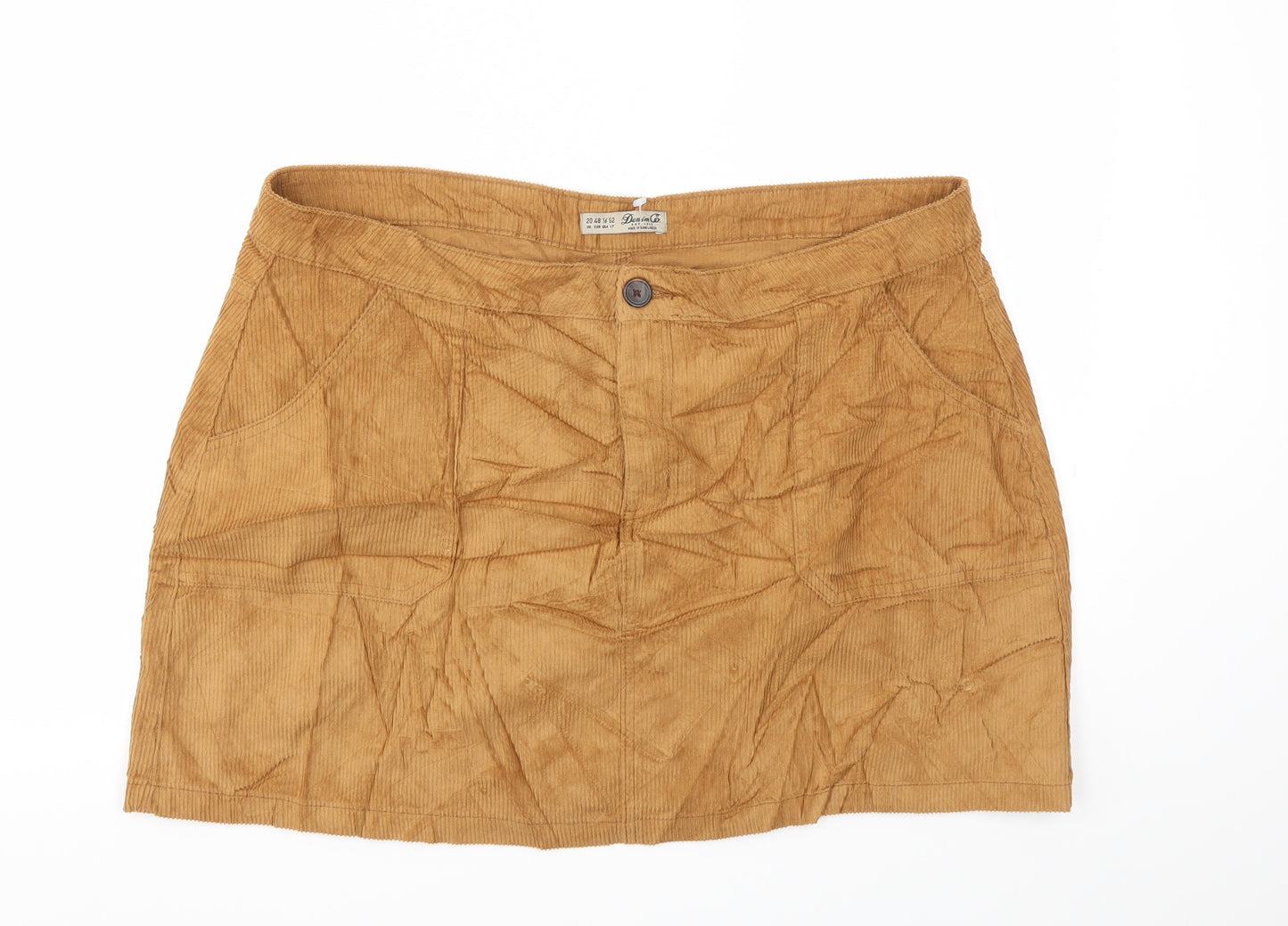 DENIM&CO Womens Beige   A-Line Skirt Size 20
