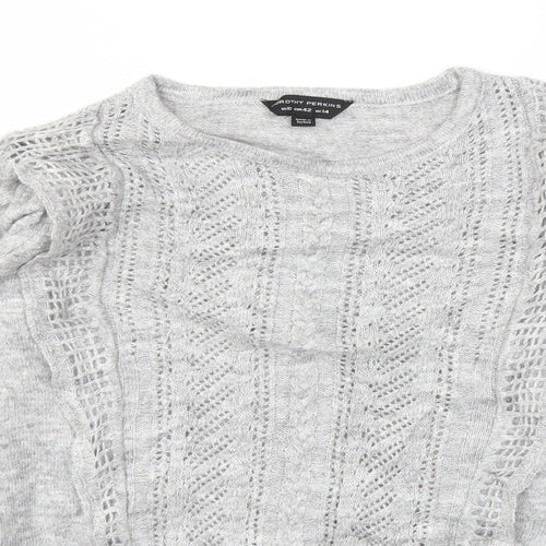Dorothy Perkins Womens Grey   Pullover Jumper Size 14