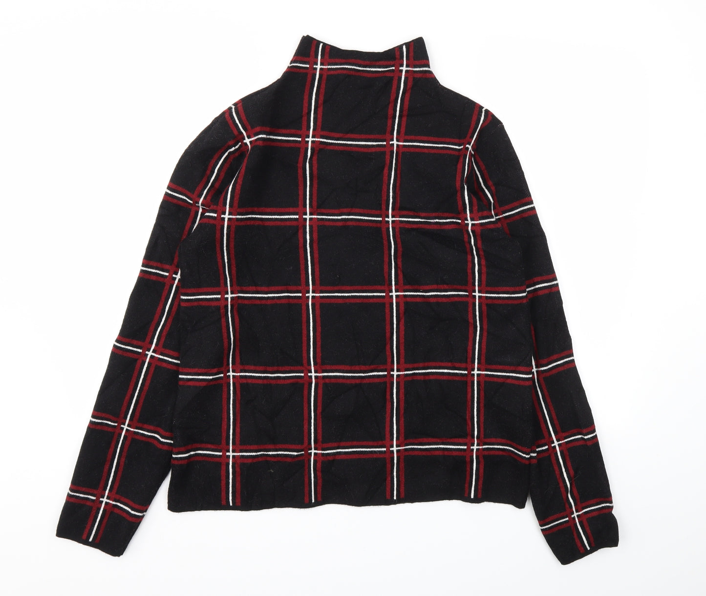 Tahari Womens Black Check  Pullover Jumper Size L