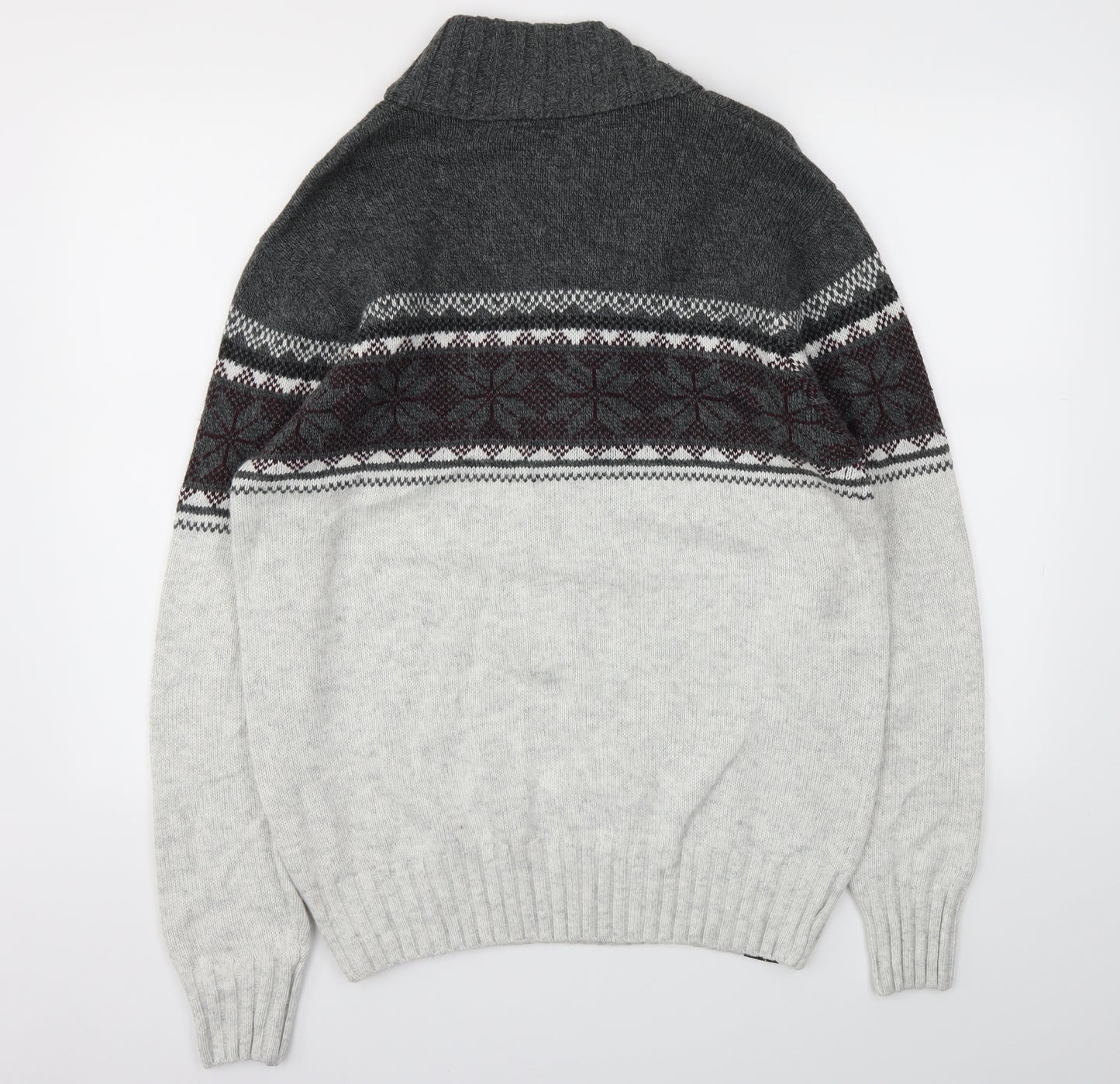 NEXT Mens Grey Geometric  Pullover Sweatshirt Size L