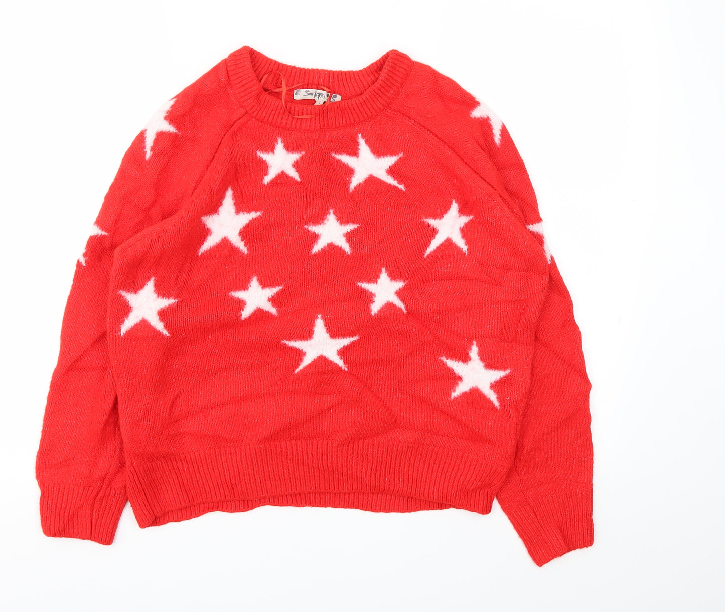 NEXT Womens Red Argyle/Diamond  Pullover Jumper Size S