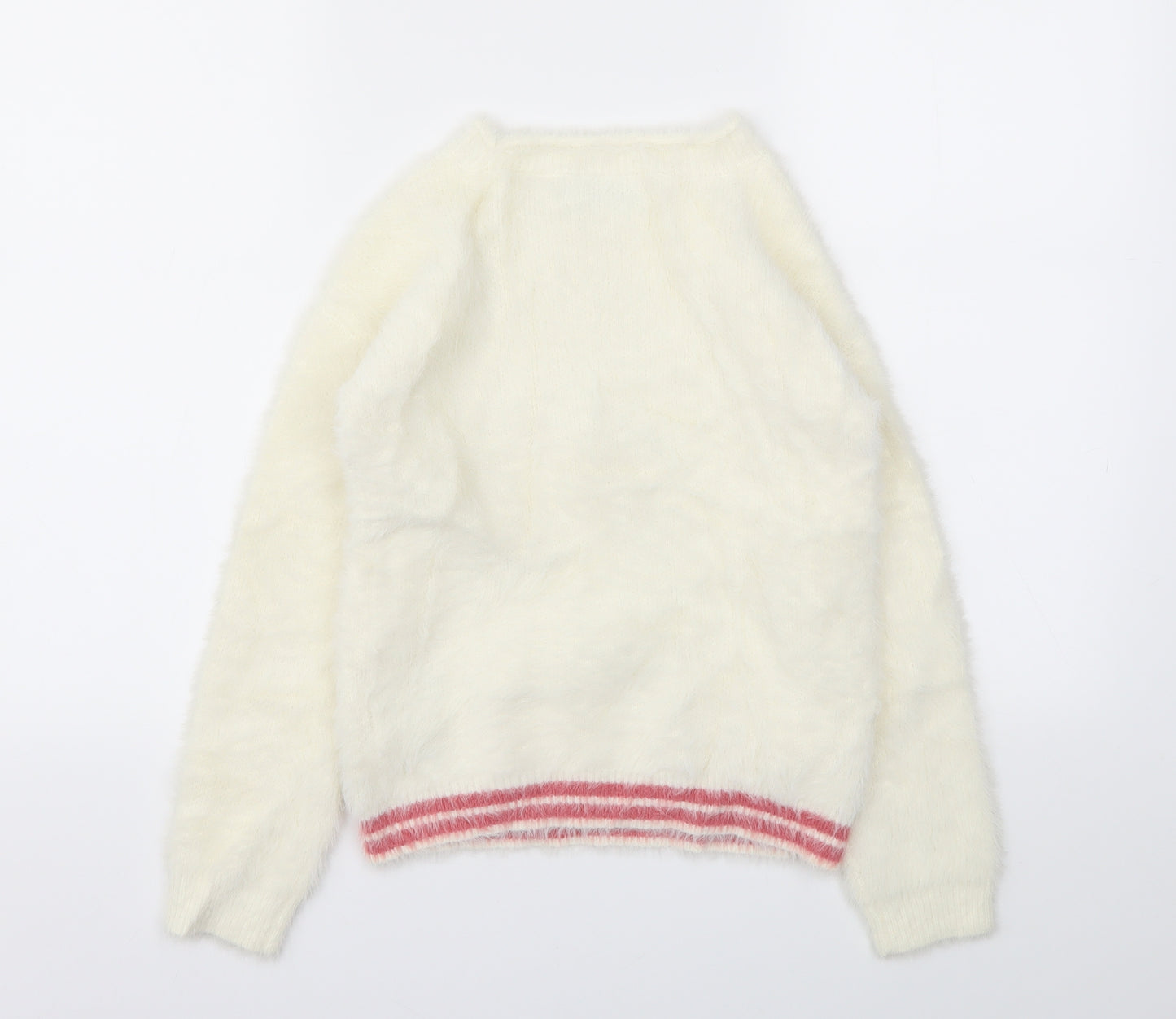 M&S Girls Ivory Polka Dot  Pullover Sweatshirt Size 10-11 Years