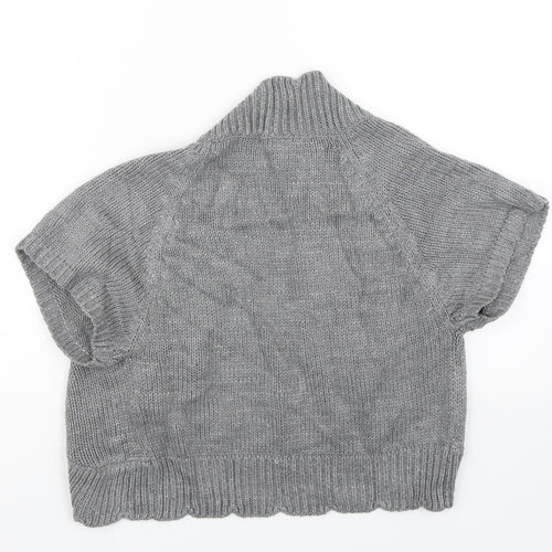 H&M Womens Grey  Knit Cape Jumper Size S