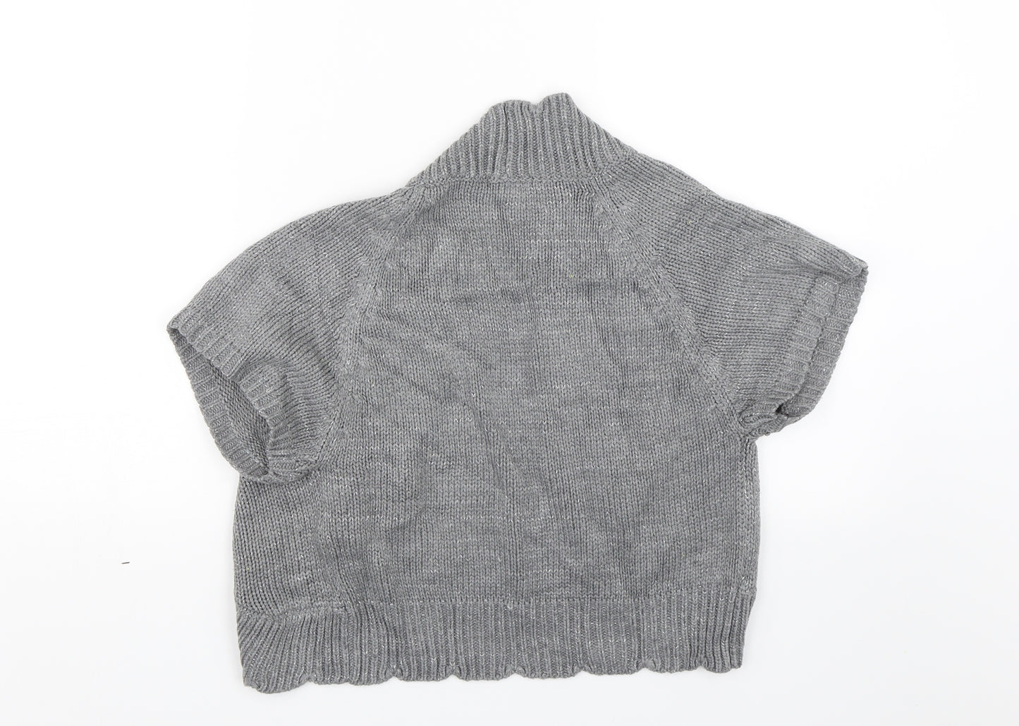 H&M Womens Grey  Knit Cape Jumper Size S