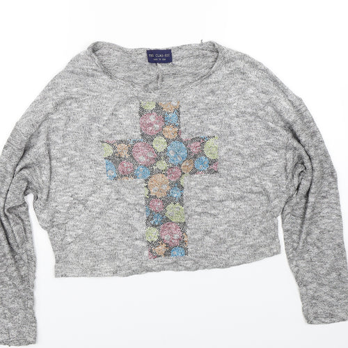 The Cla-sic Womens Grey   Pullover Jumper Size M  - Cross