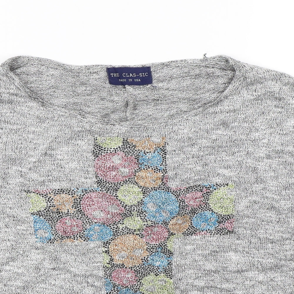 The Cla-sic Womens Grey   Pullover Jumper Size M  - Cross