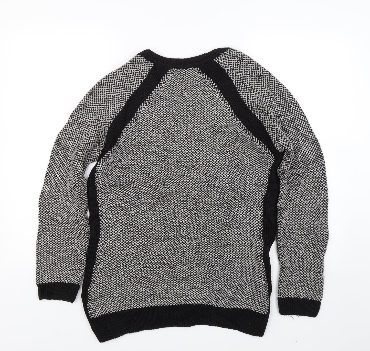 M&S Womens Grey  Knit Pullover Jumper Size 14