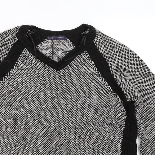 M&S Womens Grey  Knit Pullover Jumper Size 14