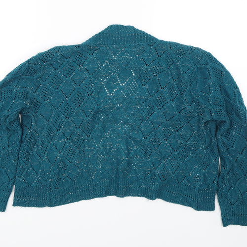 Pure & Natural Womens Blue  Knit Cape Jumper Size S