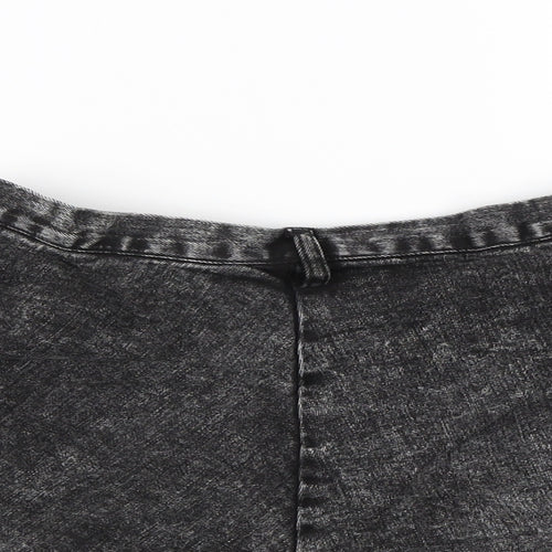 H&M Womens Black  Denim Skater Skirt Size S