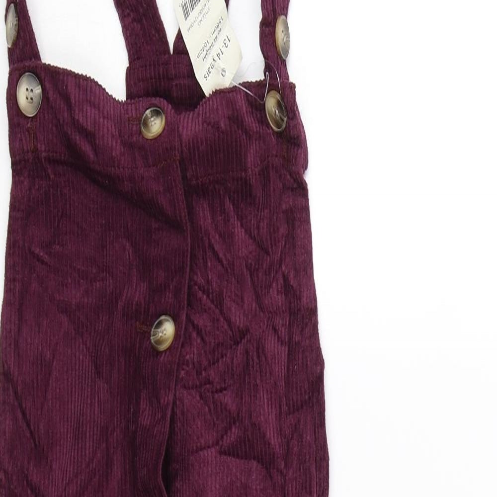 George Girls Purple  Corduroy Tank Dress  Size 13-14 Years