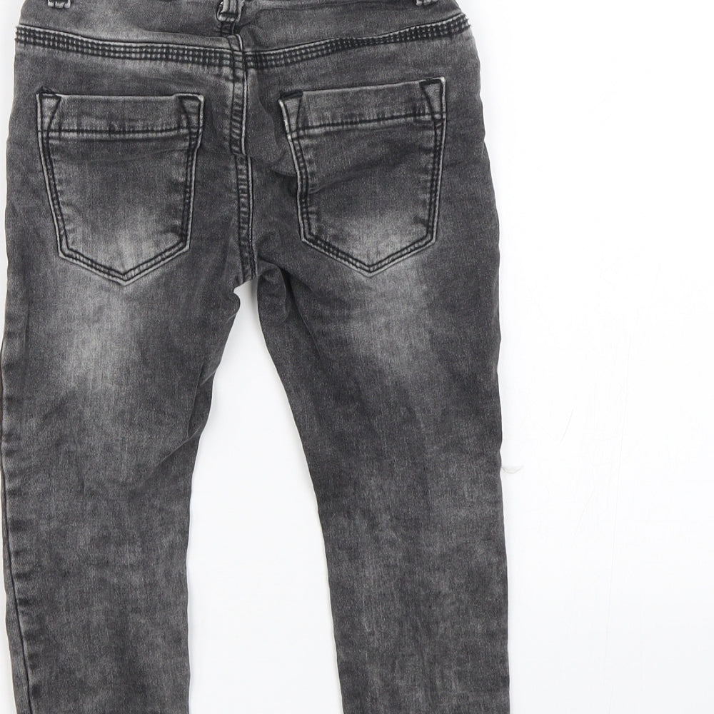 F&F Boys Grey  Denim Skinny Jeans Size 2-3 Years - distressed
