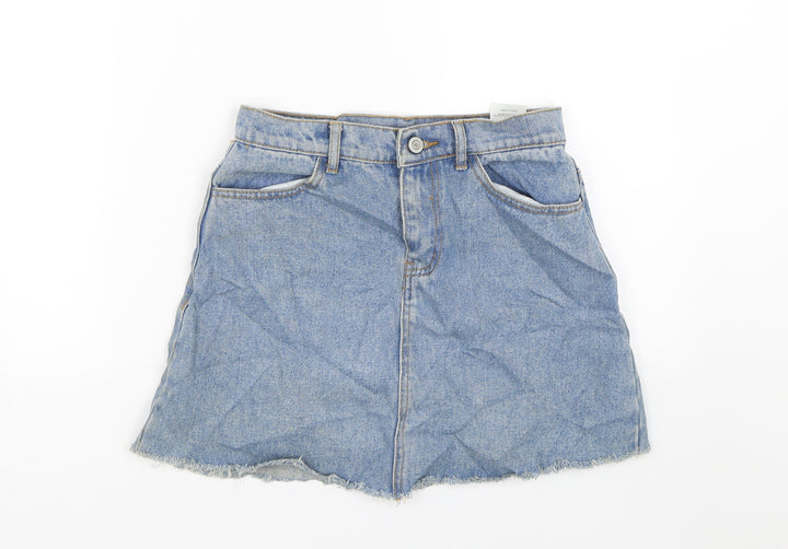 John California Womens Blue Denim Skater Skirt Size S - Summer