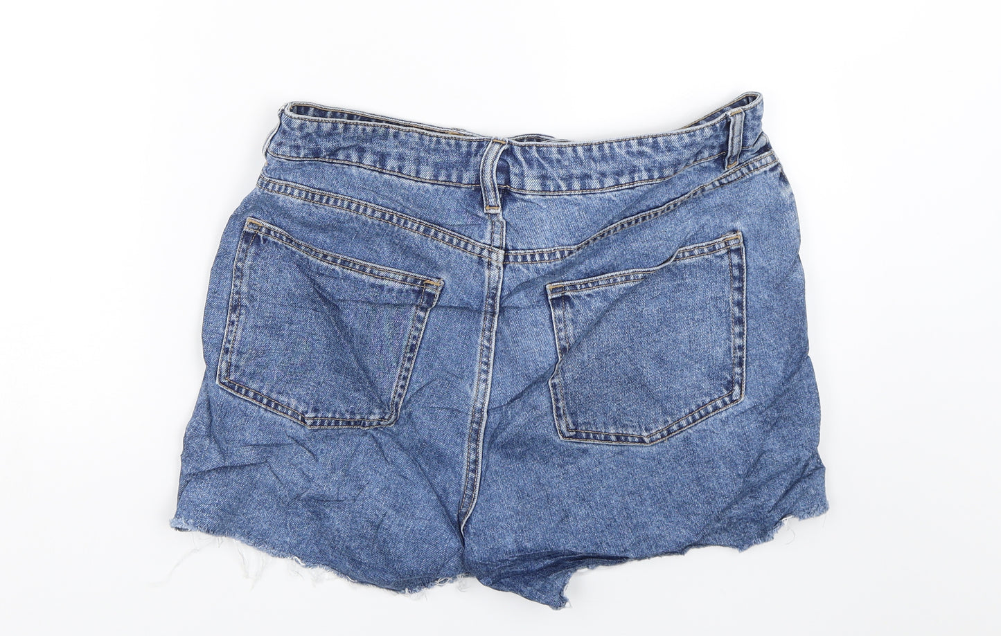 H&M Womens Blue  Denim Mom Shorts Size 14