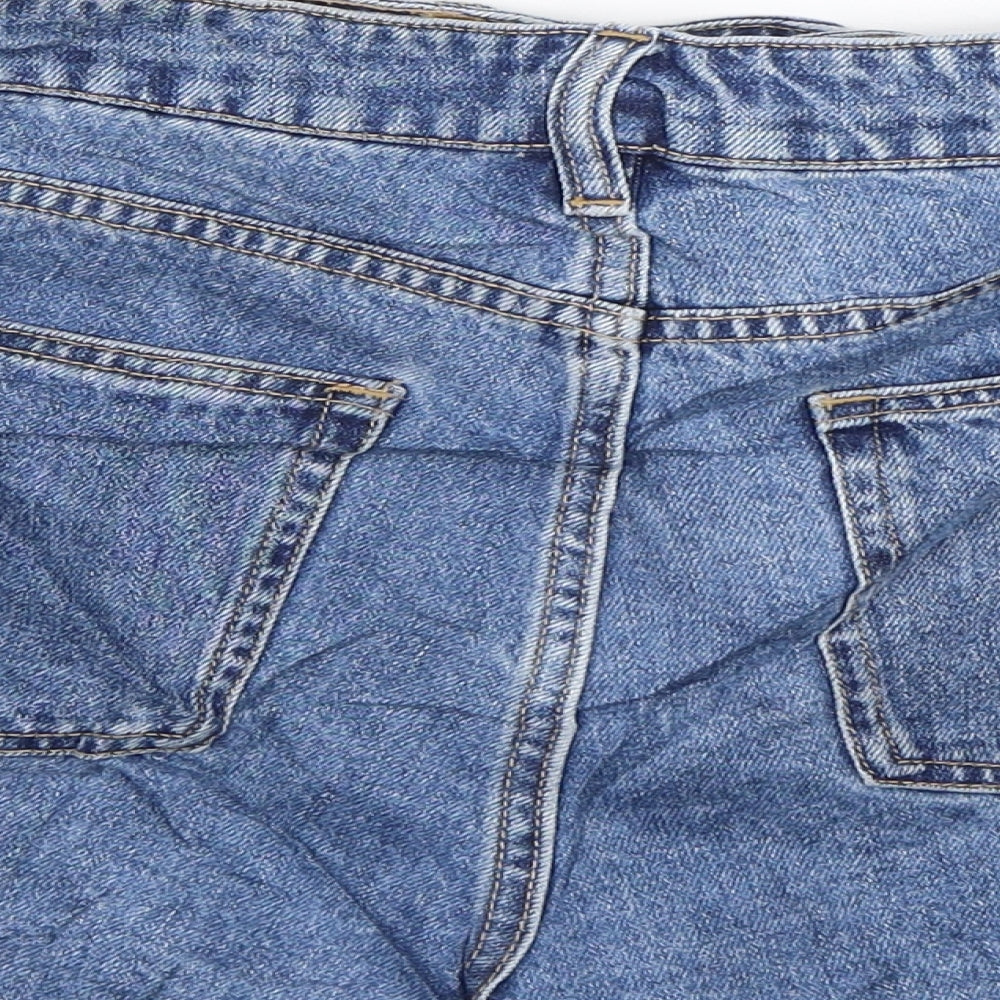 H&M Womens Blue  Denim Mom Shorts Size 14