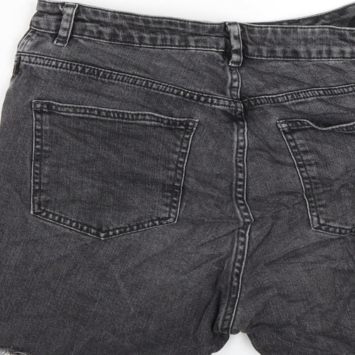 ASOS Mens Black  Denim Bermuda Shorts Size 32