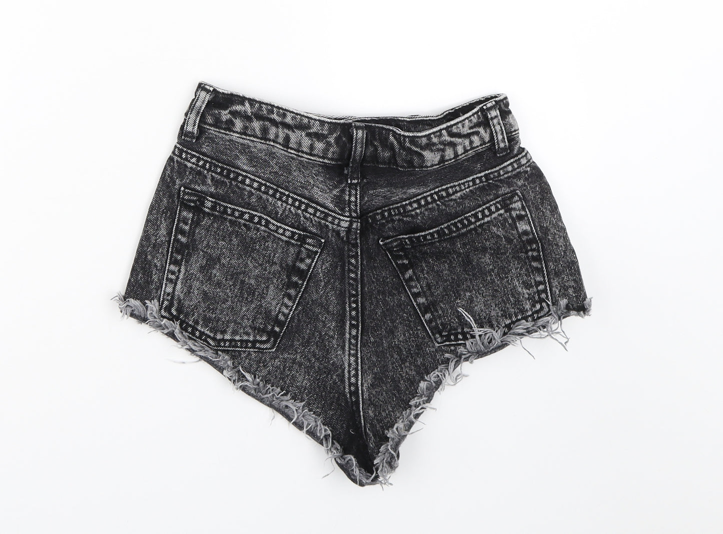 Topshop Womens Black  Denim Mom Shorts Size 6 - Summer