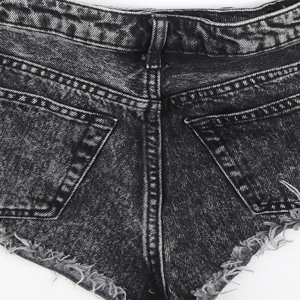 Topshop Womens Black  Denim Mom Shorts Size 6 - Summer