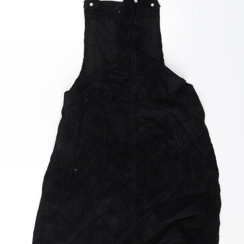 Miss E-vie Girls Black  Corduroy Pinafore/Dungaree Dress  Size 12-13 Years