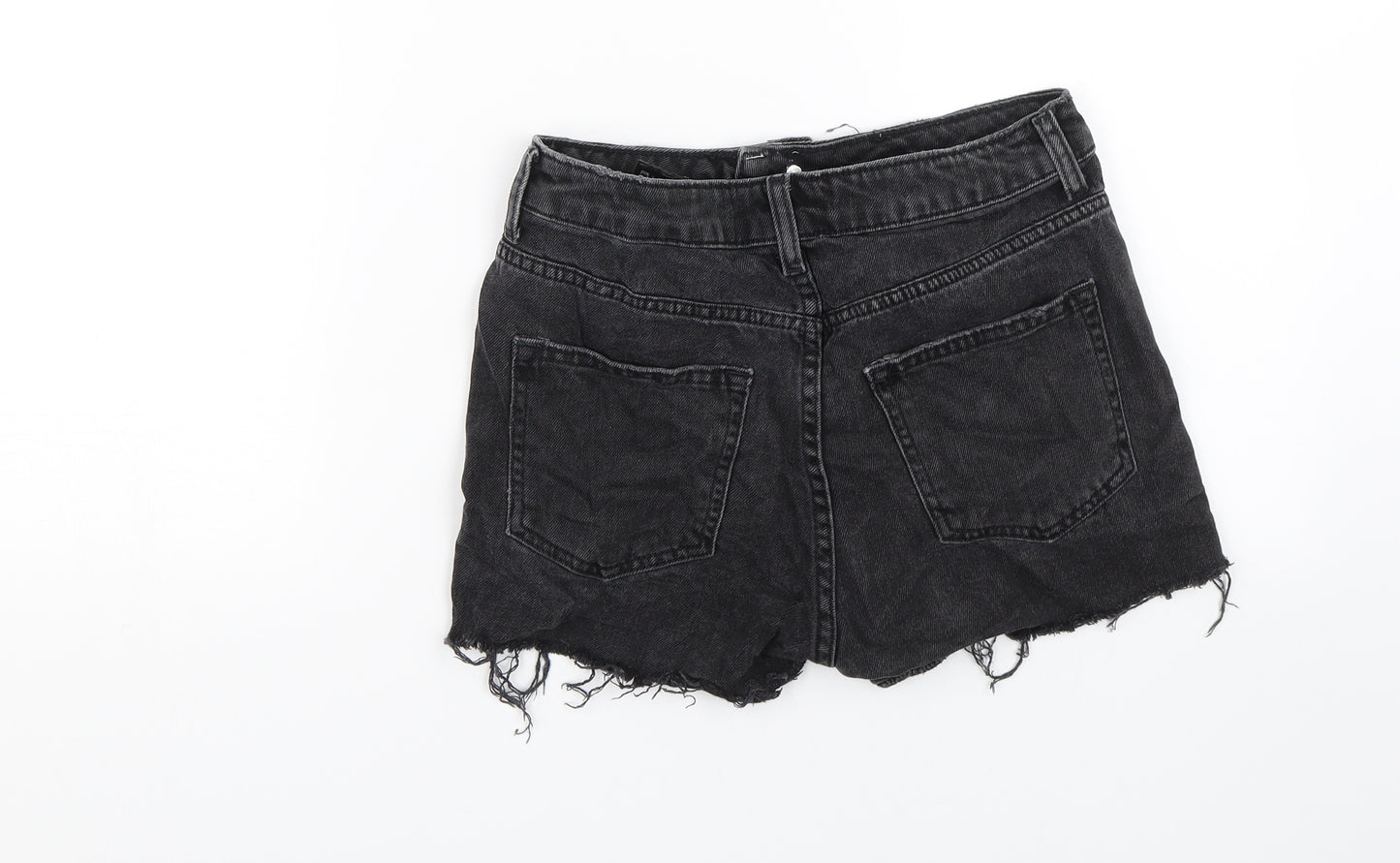 H&M Womens Black  Denim Mom Shorts Size 6 - Summer