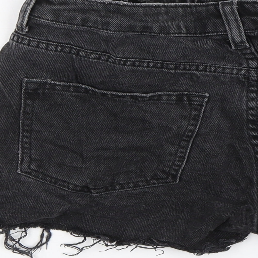 H&M Womens Black  Denim Mom Shorts Size 6 - Summer