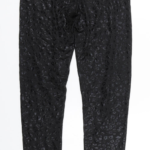 6126 Womens Black Animal Print  Capri Leggings Size XS L27 in